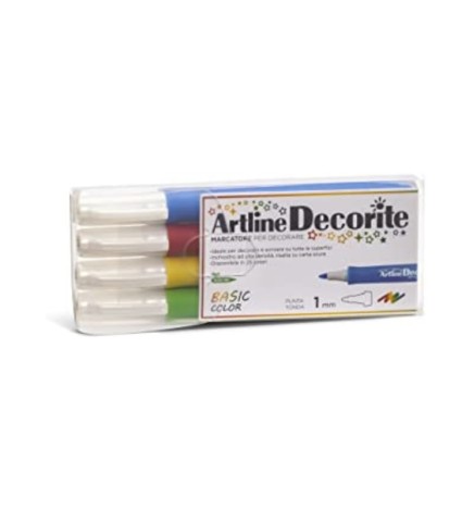 MARKER DECORITE PENNELLO BASIC 4pz