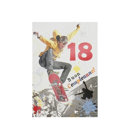 BIGLIETTO 18 ANNI SKATE 3656 POPUP