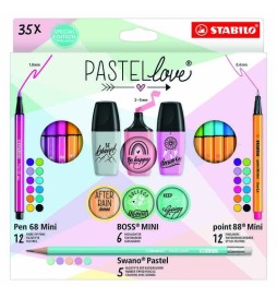 SET PASTELLOVE 35pz STABILO