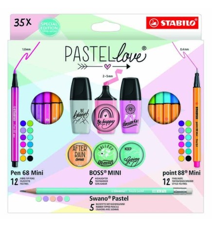 SET PASTELLOVE 35pz STABILO