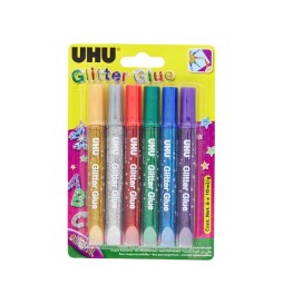 UHU COLLA GLITTER 10ML BL6 ORIGINAL