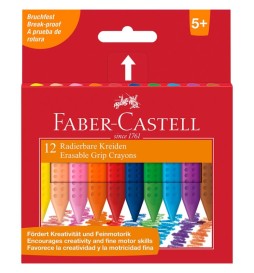 Pastelli a cera Grip 12 colori Fabe