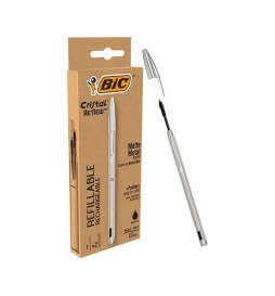 PENNA BIC CRISTAL RE-NEW METAL NERO