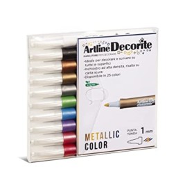 MARKER DECORITE PENNELLO METAL 10pz