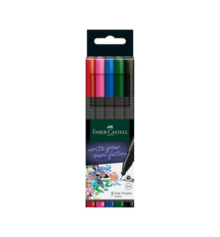 PENNA GRIP FINEPEN 0,4 5 COLORI BAS