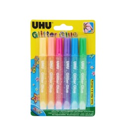 UHU COLLA GLITTER 10ML BL6 SHINY