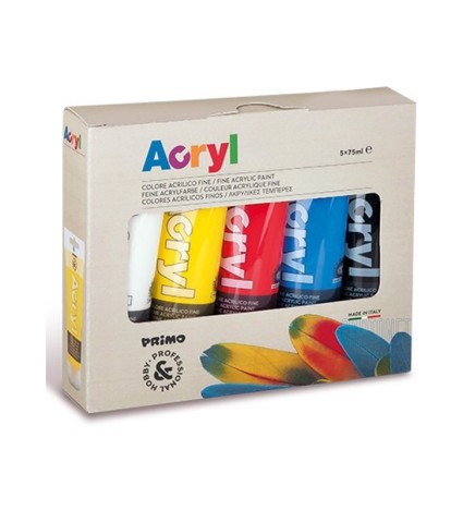 ACRYL 75ml 5pz  Acrilico Fine PRIMO